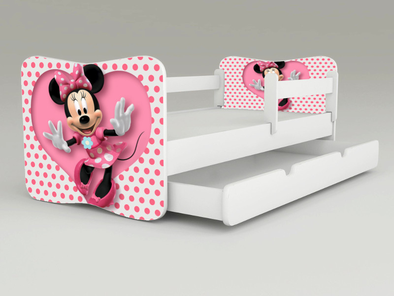 Detská posteľ s odnímateľnými bočnicami + šuflík Minnie 3